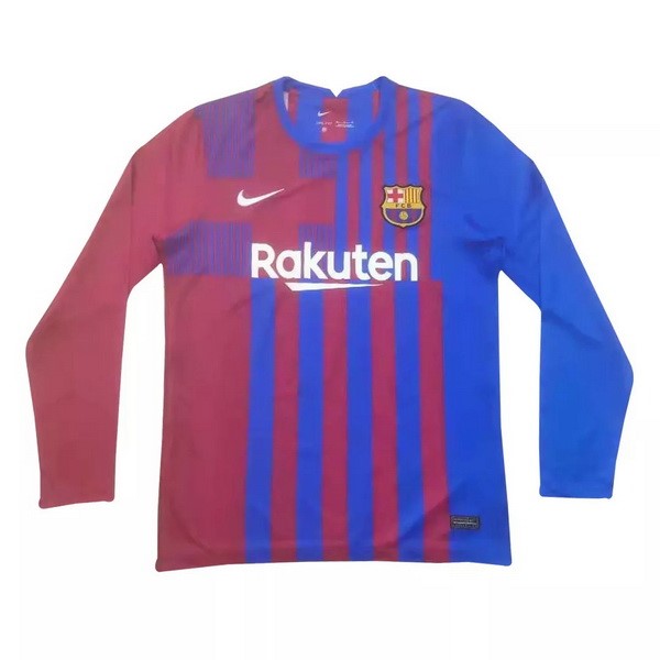 Camiseta Barcelona Primera Equipación ML 2021-2022 Rojo Azul